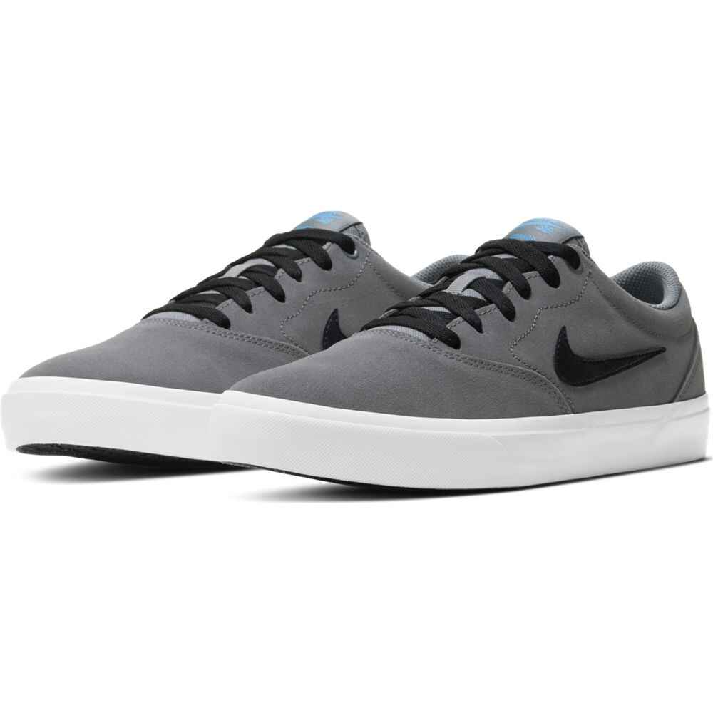 Nike Sb Charge Suede Shoe Smoke Grey Black White Footwear Shoes Sequence Surf Shop
