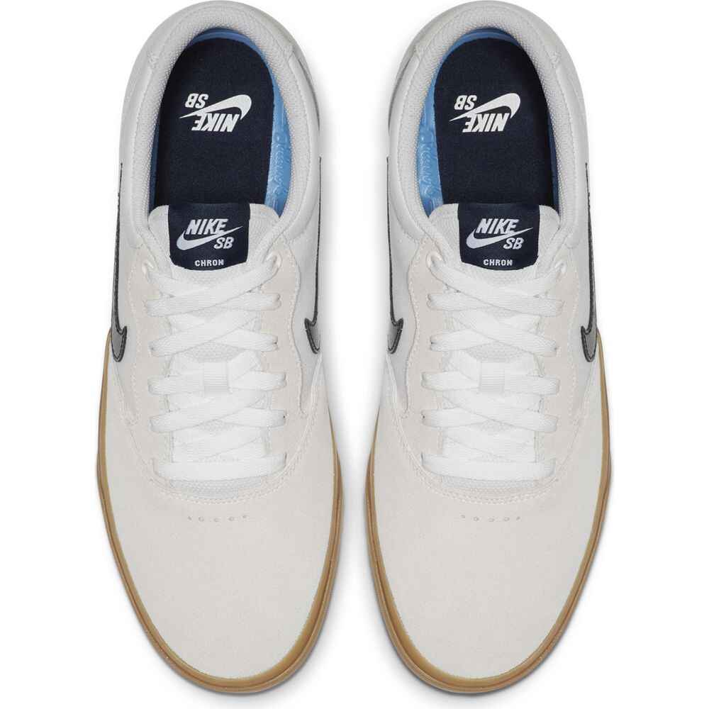 nike sb chron white & gum skate shoes