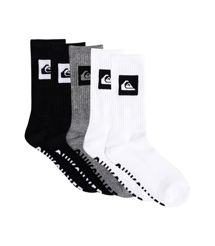 QUIKSILVER  MENS ASSORTED CREW SOCK  5 PACK 