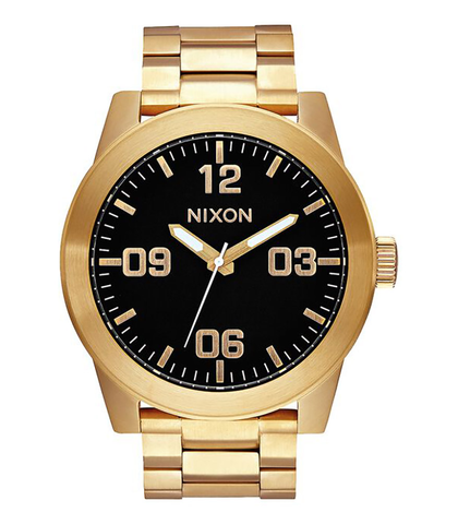 NIXON CORPORAL SS WATCH - ALL GOLD / BLACK