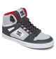 DC PURE HIGH TOP WC SHOE - GREY / RED / WHITE