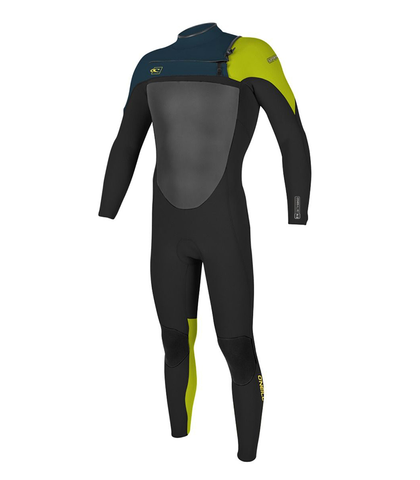 O'NEILL BOYS SUPERFREAK FUZE C/ZIP 4/3 STEAMER - BLACK/SLATE/ DAYGLO