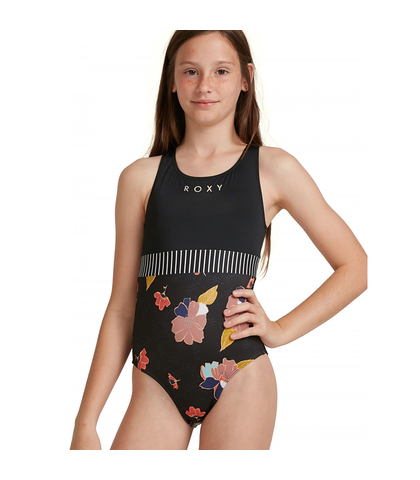 ROXY TEENS RIDING TIME SPORTY ONE PIECE SWIMSUIT - NEW TOWN