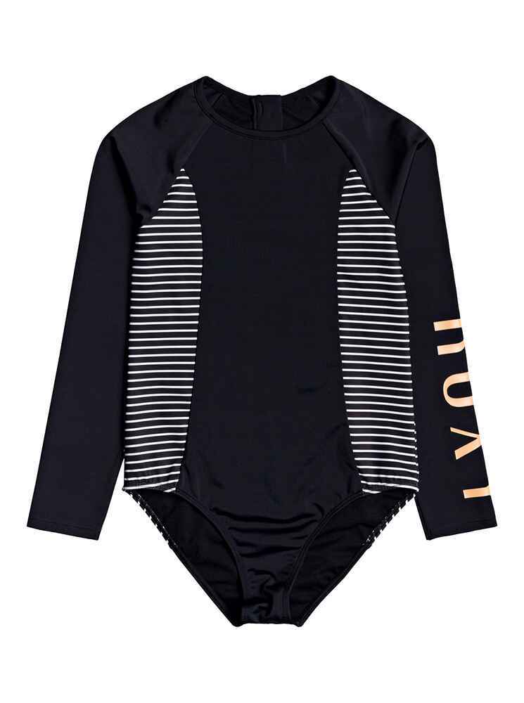 ROXY GIRLS COLORBLOCK L/S ONESIE SWIMSUIT ANTHRACITE Youth Girls