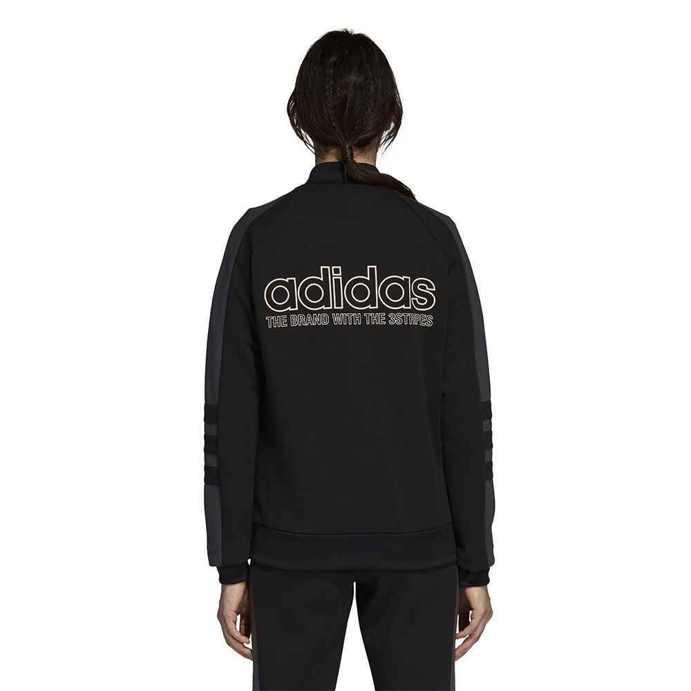 ADIDAS LADIES TRACK TOP BLACK WomensTop Sequence Surf Shop