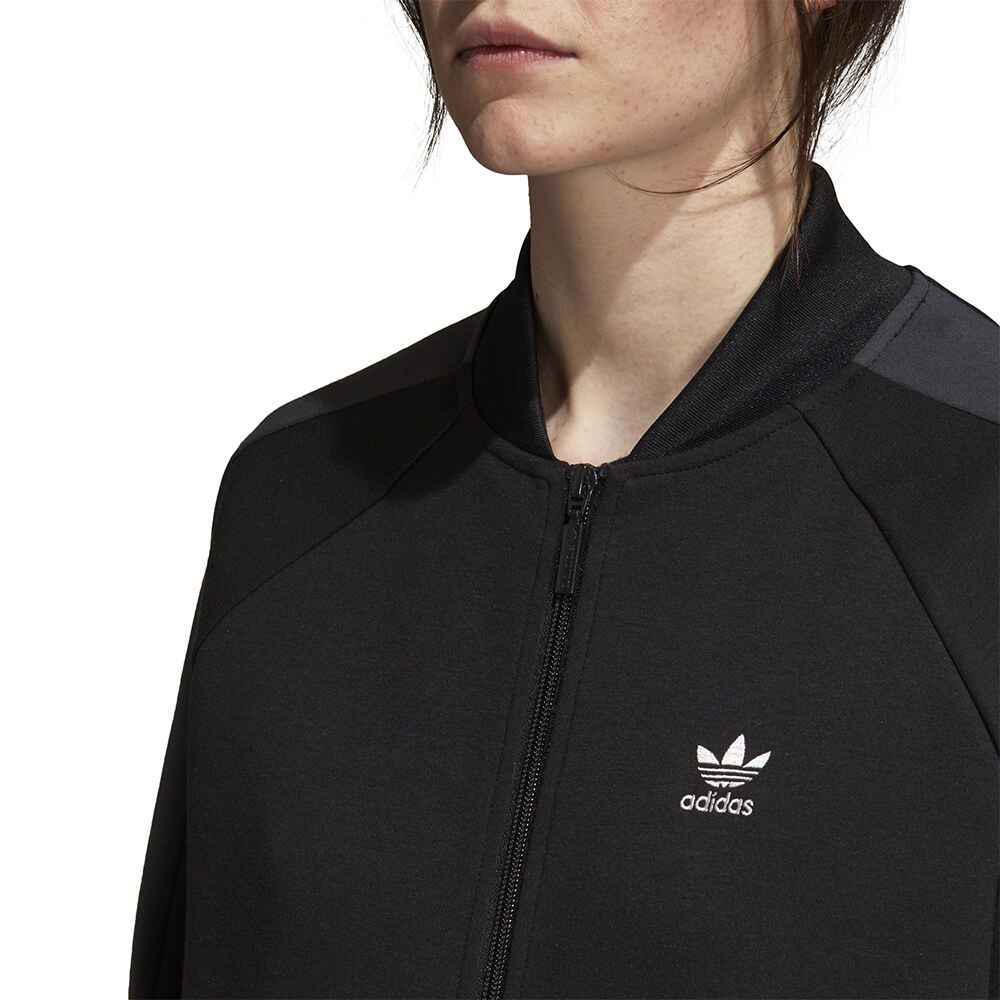 ADIDAS LADIES TRACK TOP BLACK WomensTop Sequence Surf Shop