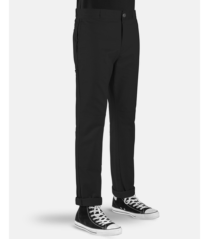 DICKIES WP918 SLIM FIT DOUBLE KNEE PANT - BLACK