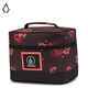 VOLCOM LADIES PATCH ATTACK DELUXE MAKEUP CASE - WASHED BLACK