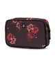 VOLCOM LADIES PATCH ATTACK DELUXE MAKEUP CASE - WASHED BLACK