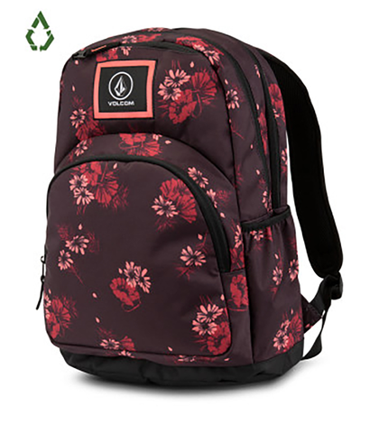 VOLCOM LADIES PATCH ATTACK BACKPACK - WASHED BLACK