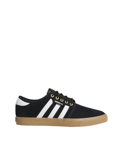 ADIDAS SEELEY SHOE - CORE BLACK/WHITE/ GOLD MET