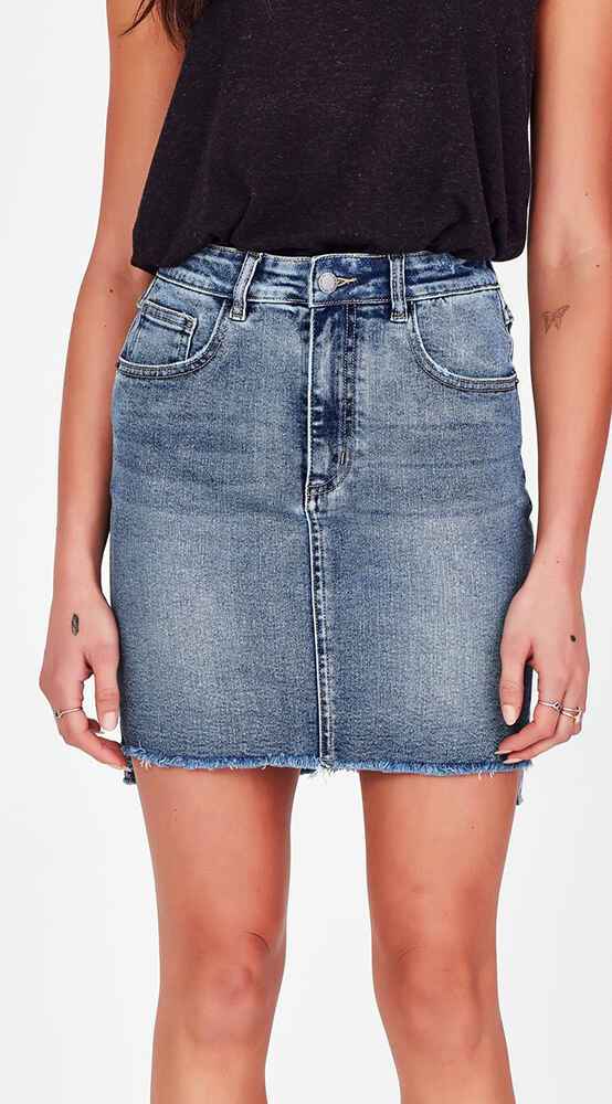 JUNKFOOD LADIES SERAI DARK BLUE SKIRT - Womens-Bottoms : Sequence Surf ...