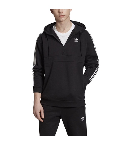 ADIDAS MENS 3- STRIPES HOODIE - BLACK - Mens-Tops : Sequence Surf Shop ...