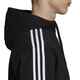 ADIDAS MENS 3- STRIPES HOODIE - BLACK