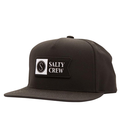 SALTY CREW ALPHA TECH 5 PANEL CAP - BLACK