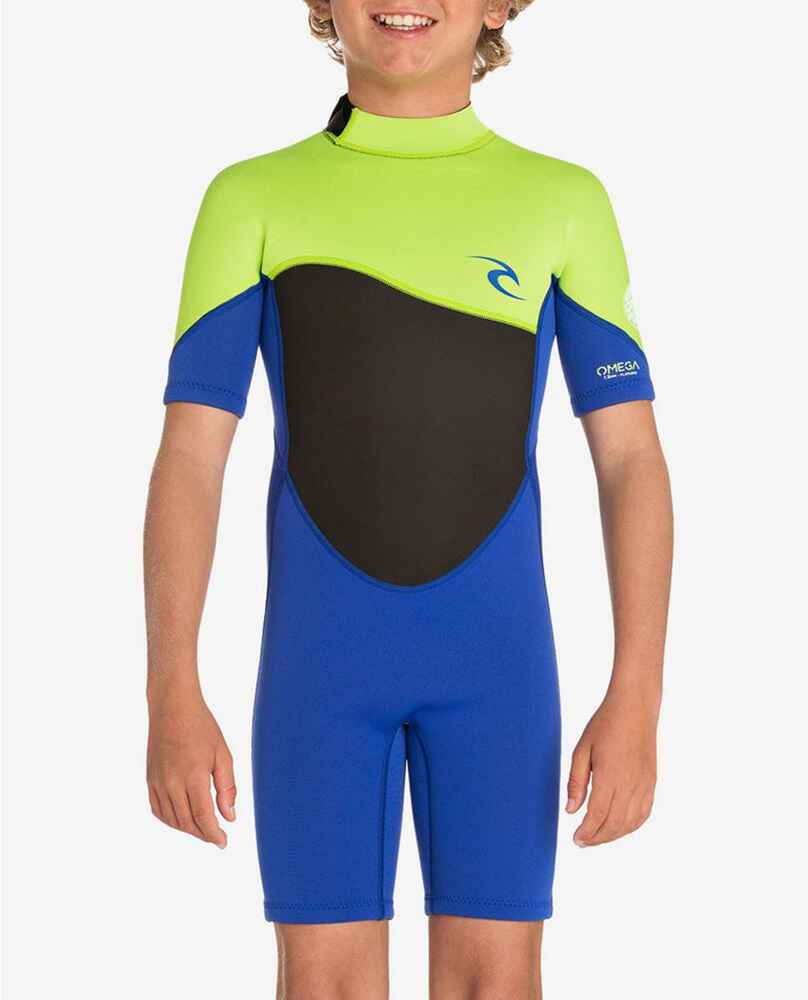 RIPCURL BOYS OMEGA 1.5MM S/S SPRINGSUIT LIME SurfBoys Wetsuits