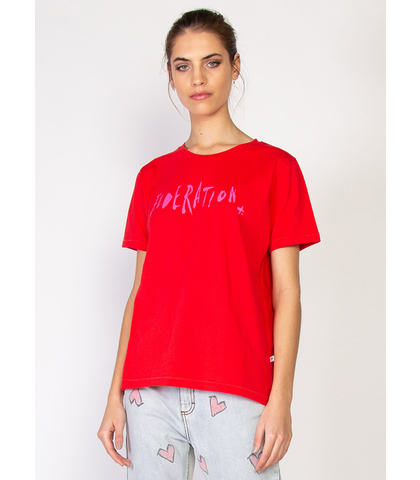 FEDERATION LADIES ACE TEE - INKED - RED