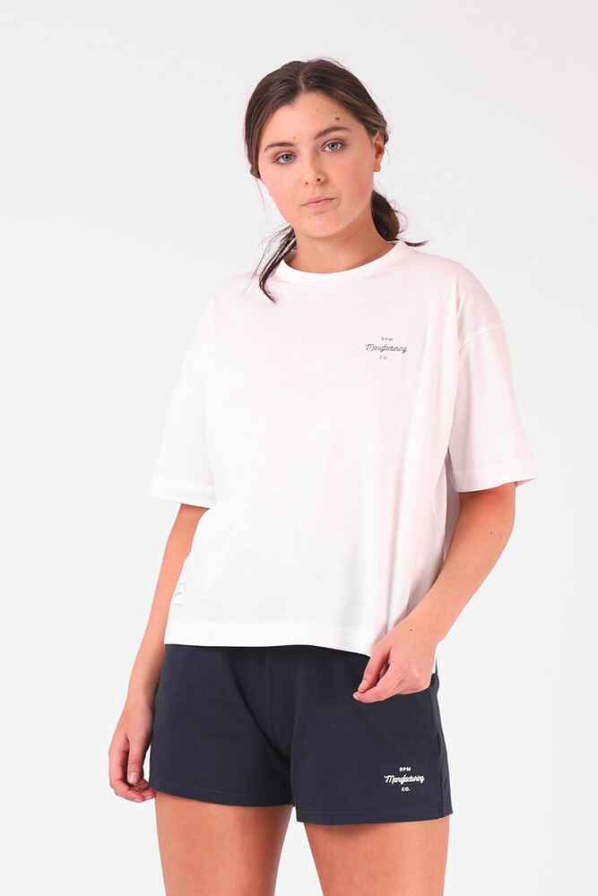 RPM LADIES BAGGY TEE - WHITE - Womens-Top : Sequence Surf Shop - RPM ...
