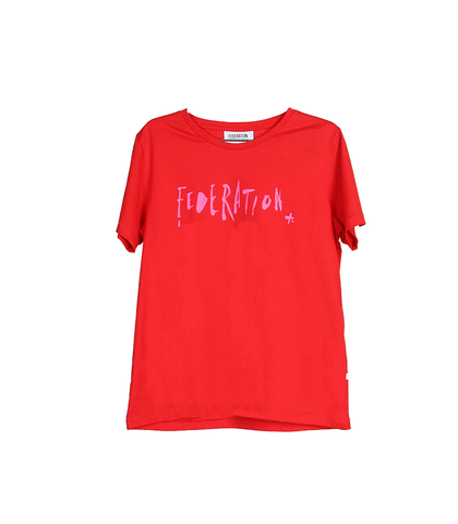 FEDERATION GIRLS NICE TEE - INKED - RED