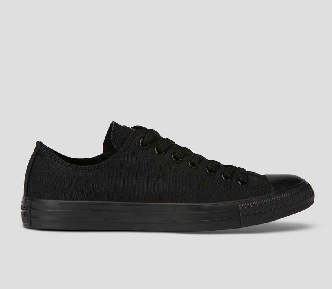 converse all star low black canvas