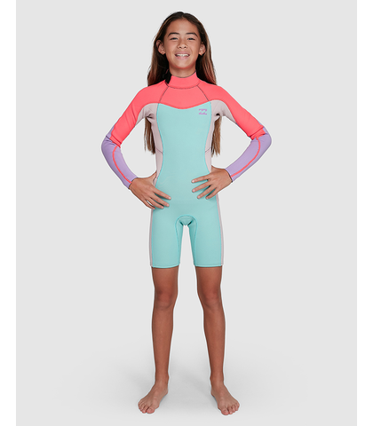 BILLABONG TEEN GIRL SYNERGY L/S SPINGSUIT - ICE