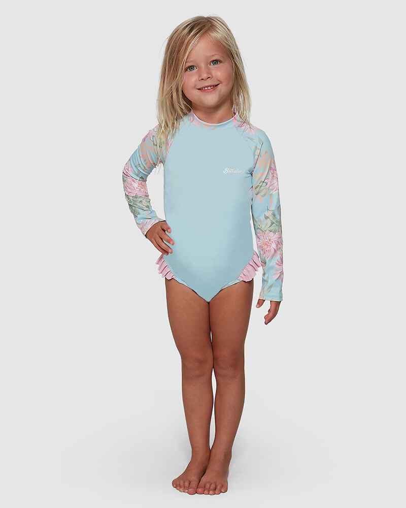 BILLABONG TODDLER GIRL NIRVANA ONE PIECE SUNSHIRT BLUE Youth Girls