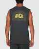 RVCA MENS CENTRAL MUSCLE - WASHED BLACK