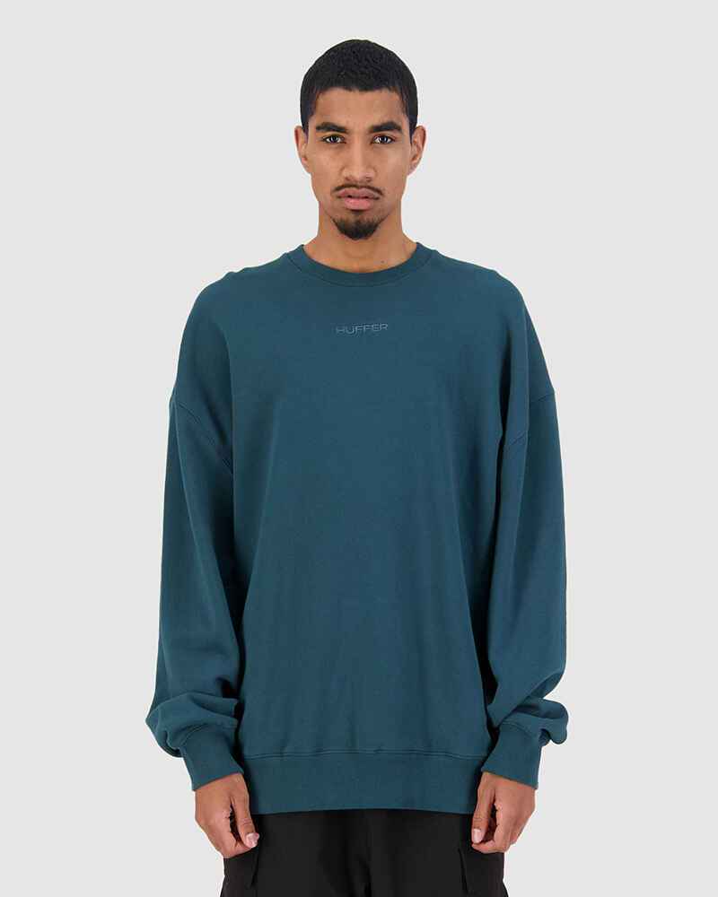 HUFFER MENS PREMIERE CREW- EMERALD - Mens-Tops : Sequence Surf Shop ...