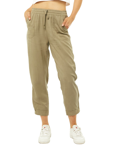 RUSTY LADIES BOUNDS SLOUCH PANT - ARMY