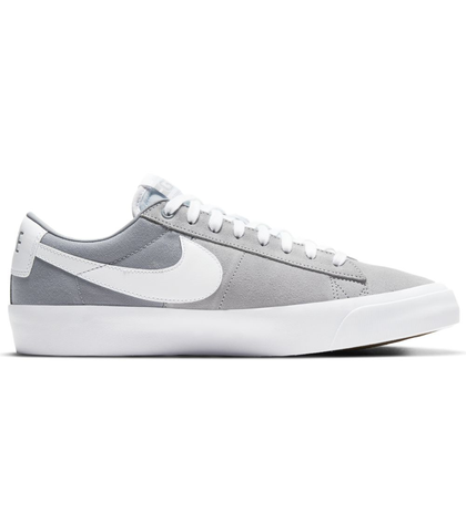 NIKE SB ZOOM BLAZER LOW PRO GT SHOE - WOLF GREY / WHITE