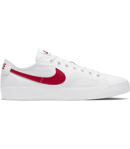 NIKE SB BLAZER COURT SHOE - WHITE / RED