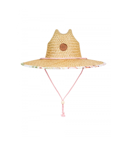 ROXY LADIES PINA TO MY COLADA PRINTED STRAW HAT - WHITE HERBIER