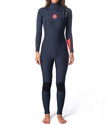 RIPCURL LADIES DAWN PATROL 3X2 CHEST ZIP GBS STEAMER - NAVY