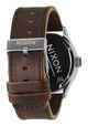NIXON SENTRY LEATHER WATCH - SILVER / BROWN