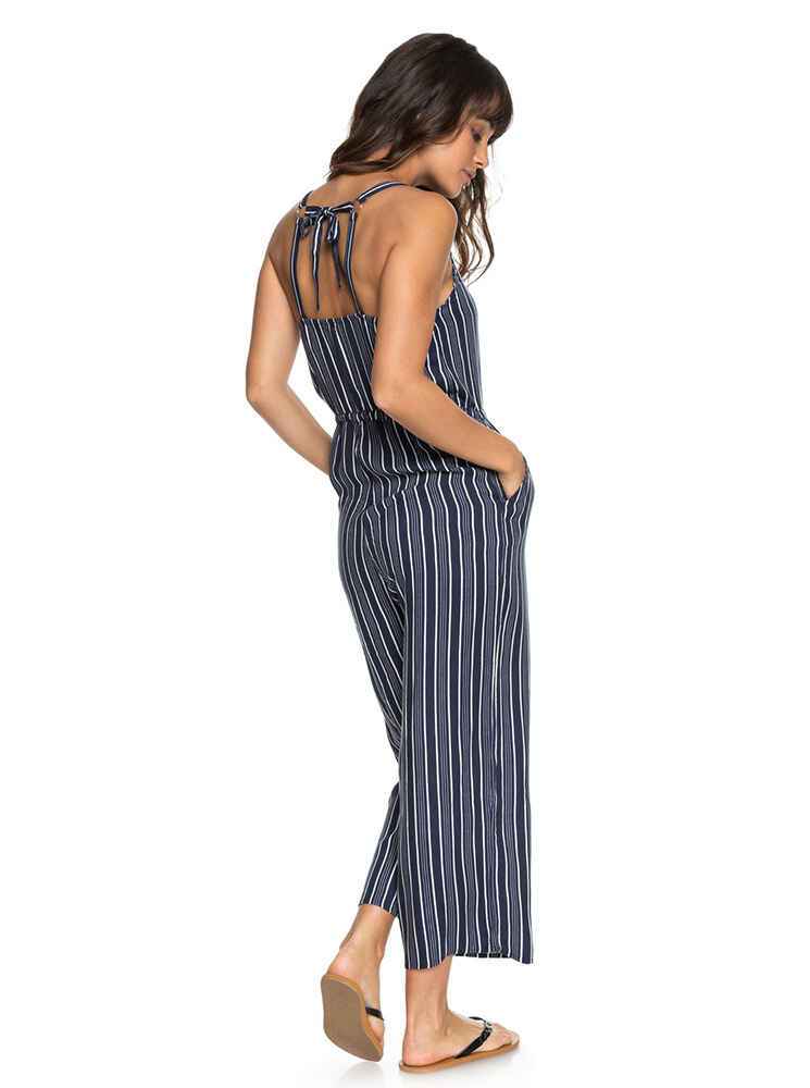 ROXY LADIES CONCRETE GROUND JUMPSUIT BLUE STRIPE WomensDresses Sequence Surf Shop ROXY S18