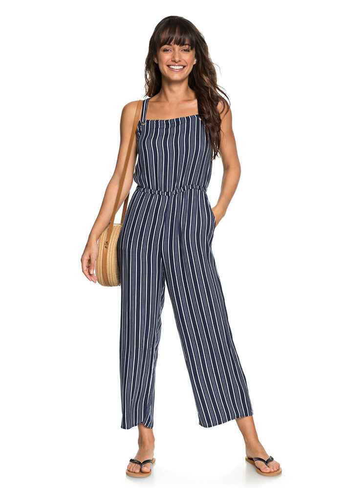 ROXY LADIES CONCRETE GROUND JUMPSUIT BLUE STRIPE WomensDresses Sequence Surf Shop ROXY S18