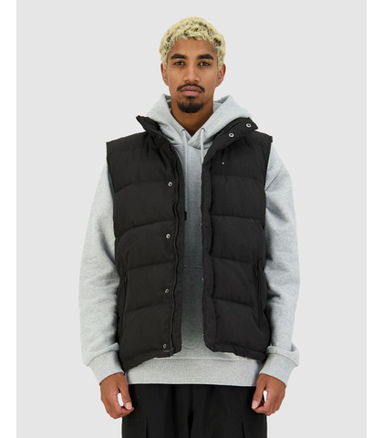 HUFFER MENS CLASSIC DOWN PUFFER VEST - BLACK