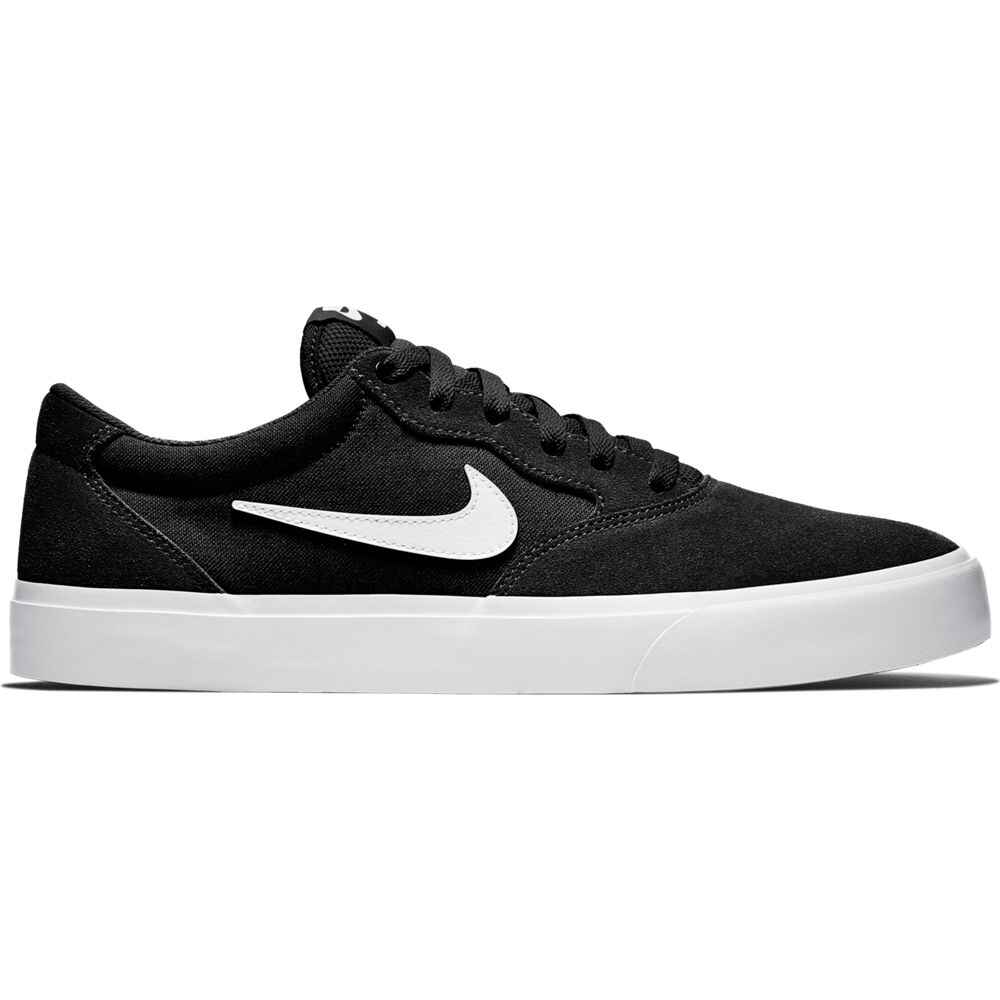 nike sb chron slr suede mix sneakers in white