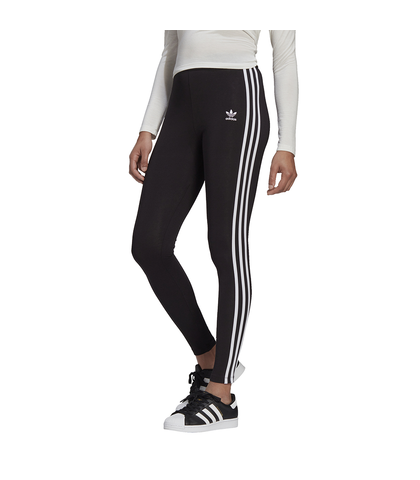 ADIDAS LADIES 3 STRIPE TIGHTS - BLACK