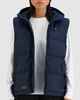 HUFFER LADIES CLASSIC DOWN PUFFER VEST - HERRINGBONE NAVY