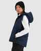 HUFFER LADIES CLASSIC DOWN PUFFER VEST - HERRINGBONE NAVY