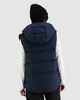 HUFFER LADIES CLASSIC DOWN PUFFER VEST - HERRINGBONE NAVY