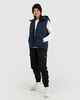 HUFFER LADIES CLASSIC DOWN PUFFER VEST - HERRINGBONE NAVY