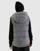 HUFFER LADIES CLASSIC DOWN PUFFER VEST - HERRINGBONE GREY