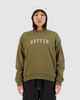 HUFFER LADIES SLOUCH CREW STATESIDE- OLIVE 