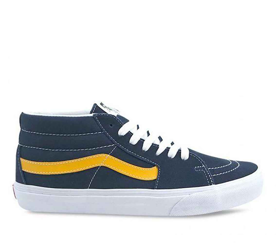 vans sk8 mid blue yellow