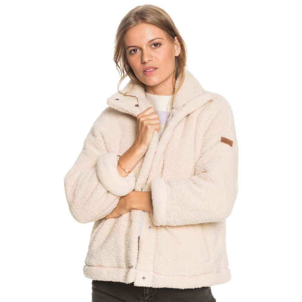 ROXY WILD OCEAN LADIES FLEECE JACKET TAPIOCA Womens Top