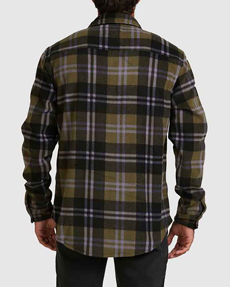 BILLABONG MENS FURNACE L/S FLANNEL SHIRT MILITARY MensTops