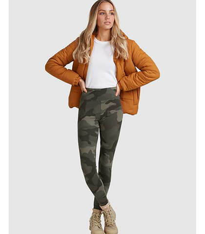 BILLABONG LADIES CAMPED OUT PANTS - ARMY CAMO
