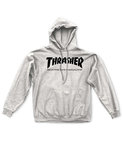 THRASHER SKATE MAG HOOD - LIGHT GREY